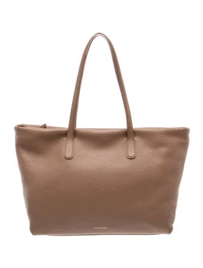 Pre-owned Mansur Gavriel Leather Tote In Neutral