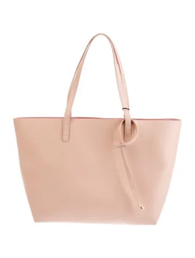 Pre-owned Mansur Gavriel Leather Tote In Neutral