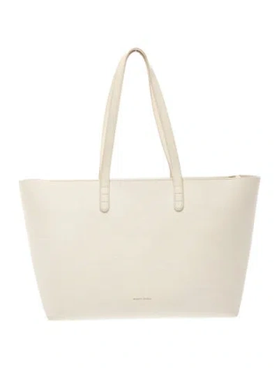 Pre-owned Mansur Gavriel Leather Tote In Neutral