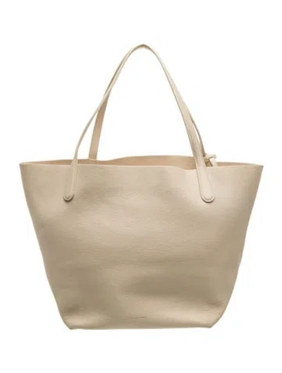 Pre-owned Mansur Gavriel Leather Tote In Neutral
