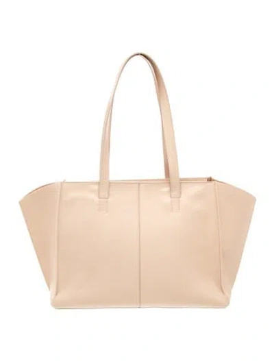Pre-owned Mansur Gavriel Leather Tote In Neutral