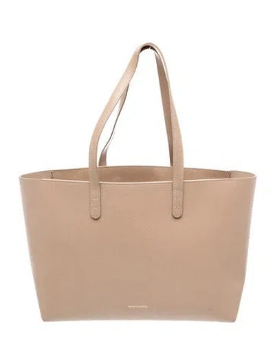 Pre-owned Mansur Gavriel Leather Tote In Neutral