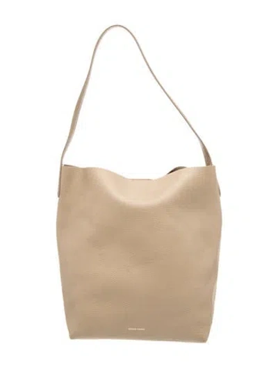 Pre-owned Mansur Gavriel Leather Tote In Neutrals