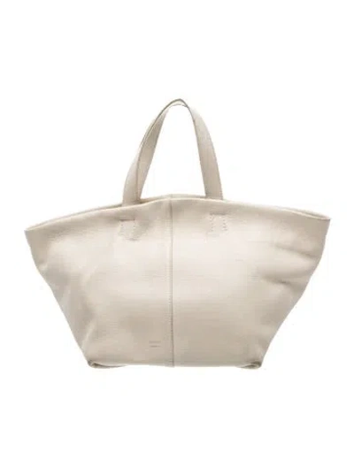 Pre-owned Mansur Gavriel Leather Tote In Neutrals