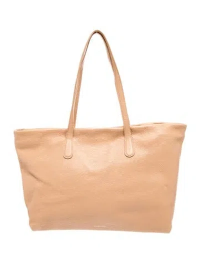 Pre-owned Mansur Gavriel Leather Tote In Neutrals