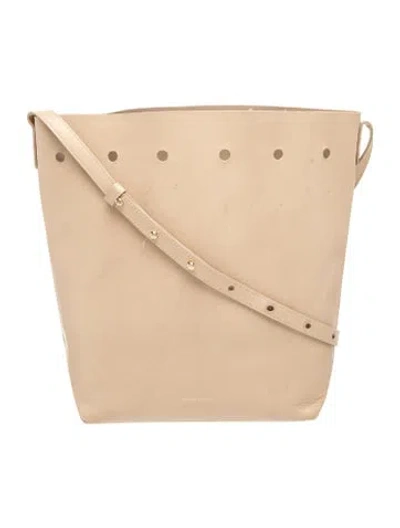 Pre-owned Mansur Gavriel Leather Tote In Neutrals