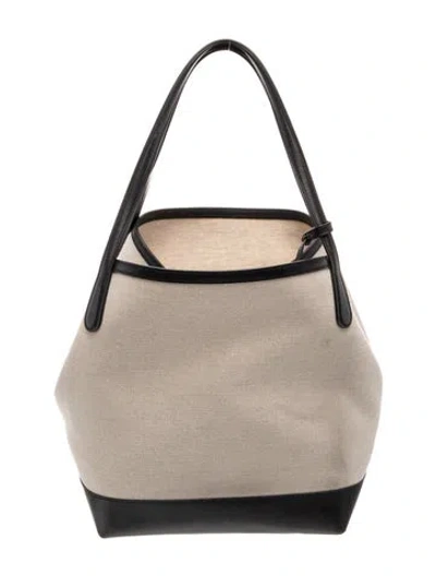 Pre-owned Mansur Gavriel Leather Tote In Neutrals