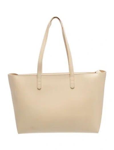 Pre-owned Mansur Gavriel Leather Tote In Neutrals