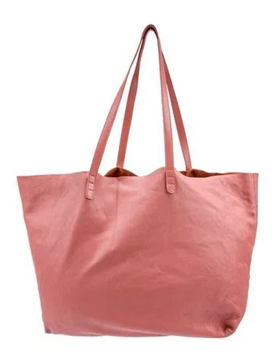 Pre-owned Mansur Gavriel Leather Tote In Pink