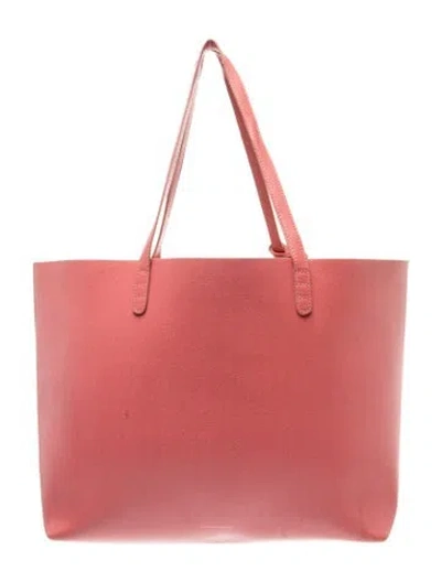 Pre-owned Mansur Gavriel Leather Tote In Pink