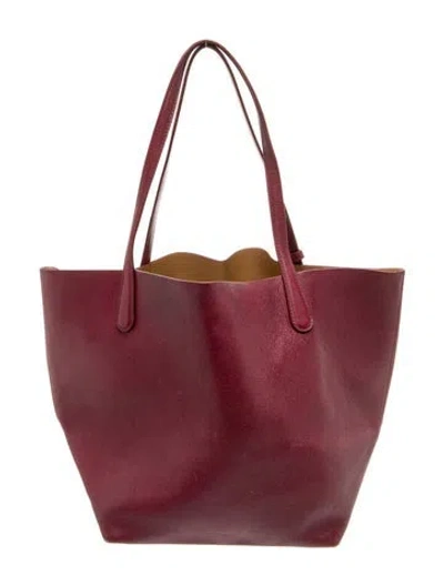 Pre-owned Mansur Gavriel Leather Tote In Red