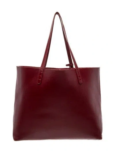 Pre-owned Mansur Gavriel Leather Tote In Red