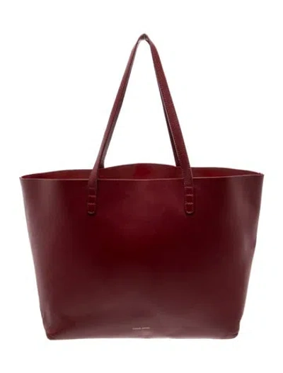 Pre-owned Mansur Gavriel Leather Tote In Red
