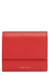 Mansur Gavriel Leather Trifold Wallet In Red