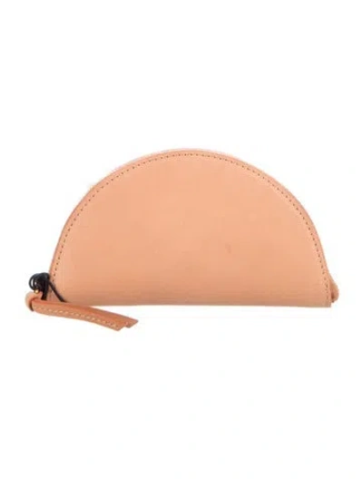 Pre-owned Mansur Gavriel Leather Wristlet In Brown