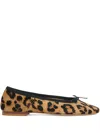 Mansur Gavriel Leopard-print Bow-detail Ballerina Flats In Brown
