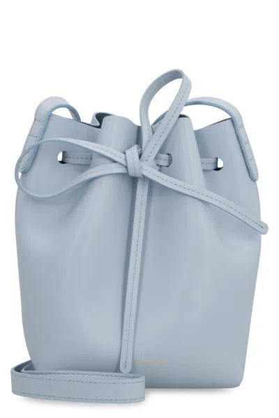 Mansur Gavriel Bucket Leather Mini Crossbody Bag In Light Blue