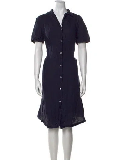 Pre-owned Mansur Gavriel Linen Knee-length Dress In Blue