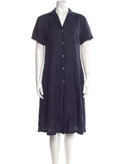 Pre-owned Mansur Gavriel Linen Knee-length Dress In Blue