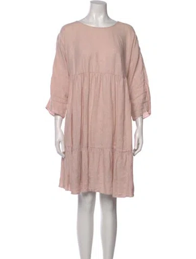 Pre-owned Mansur Gavriel Linen Knee-length Dress In Pink
