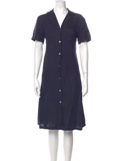 Pre-owned Mansur Gavriel Linen Knee-length Dress W/ Tags In Blue