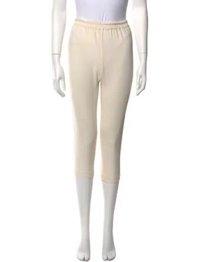 Pre-owned Mansur Gavriel Linen Skinny Leg Pants In Neutral