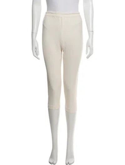 Pre-owned Mansur Gavriel Linen Skinny Leg Pants In Neutrals