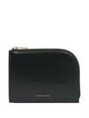Mansur Gavriel Logo-stamp Compact Zip Wallet In Black