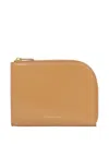 Mansur Gavriel Logo-stamp Compact Zip Wallet In Brown