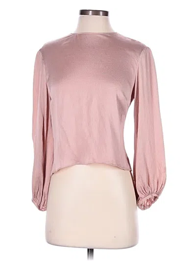 Pre-owned Mansur Gavriel Long Sleeve Blouse In Pink