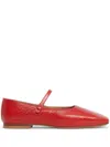 Mansur Gavriel Square Toe Mary Jane In Red