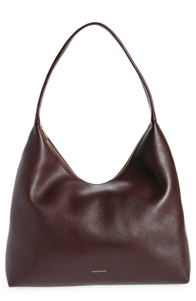 Mansur Gavriel Maxi Candy Leather Hobo Bag In Plum