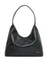 Mansur Gavriel Maxi Candy Leather Shoulder Bag In Black