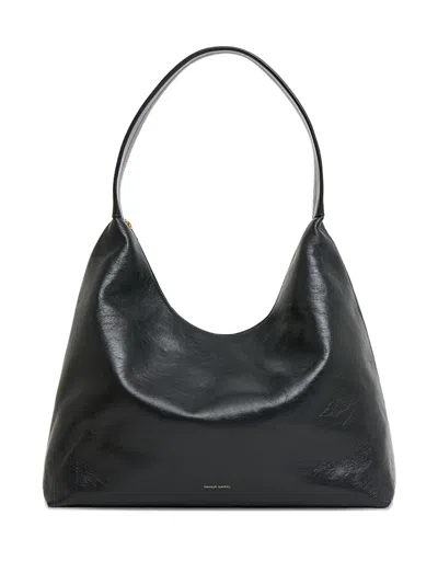Mansur Gavriel Maxi Candy Leather Shoulder Bag In Black