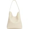 Mansur Gavriel Maxi Everyday Cabas Leather Tote In White