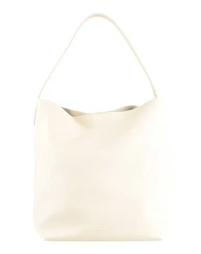 Mansur Gavriel Maxi Everyday Woman Handbag Cream Size - Leather In White