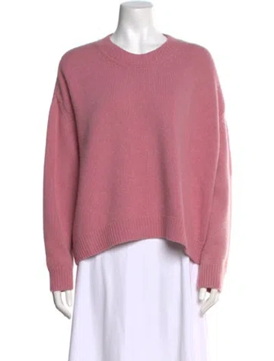 Pre-owned Mansur Gavriel Merino Wool Crew Neck Sweater In Pink