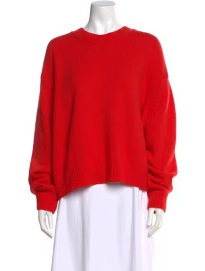 Pre-owned Mansur Gavriel Merino Wool Crew Neck Sweater In Red