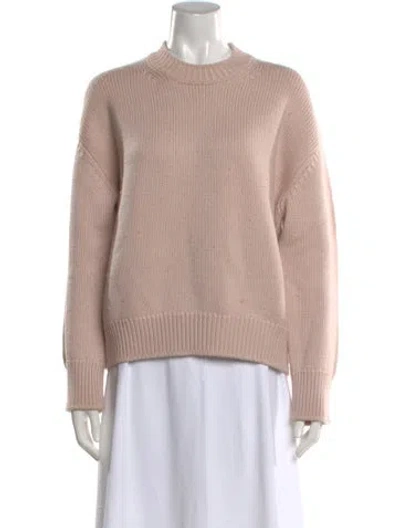 Pre-owned Mansur Gavriel Merino Wool Mock Neck Sweater In Pink