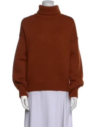 Pre-owned Mansur Gavriel Merino Wool Turtleneck Sweater In Neutral
