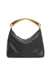 Mansur Gavriel Metal Handle Hera Bag In Black