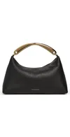 Mansur Gavriel Metal Handle Rhea Bag Black In Black