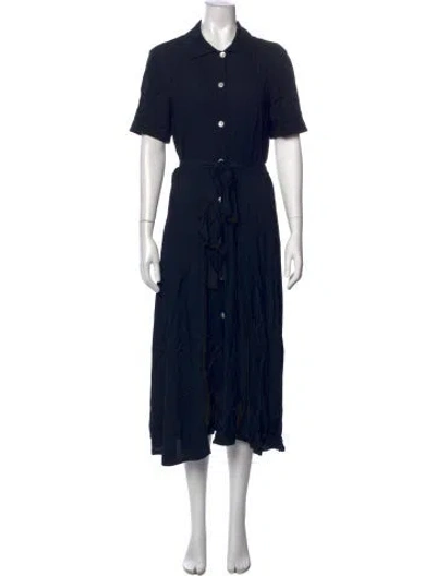 Pre-owned Mansur Gavriel Midi Length Dress In Blue