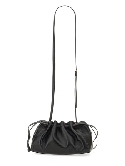 Mansur Gavriel Mini Bloom Bag With Soft Gathered Design And Drawstring Closure In Black