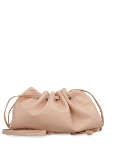 Mansur Gavriel Cloud Leather Clutch Bag In Neutrals