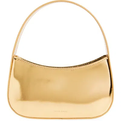 Mansur Gavriel Mini Bonbon Metallic Leather Shoulder Bag In Gold