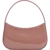 Mansur Gavriel Mini Bonbon Patent Leather Shoulder Bag In Brown