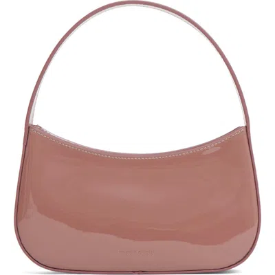 Mansur Gavriel Mini Bonbon Patent Leather Shoulder Bag In Brown