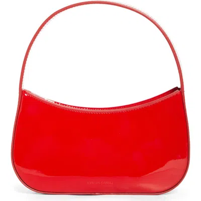 Mansur Gavriel Mini Bonbon Patent Leather Shoulder Bag In Flamma