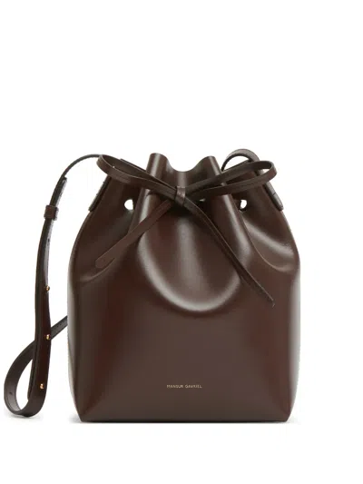 Mansur Gavriel Mini Bucket Bag In Brown